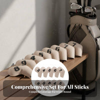 10 Pieces Iron Headcover with Number Tag Golf Iron Headcover Weather-Resistant for Golfers