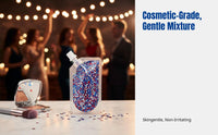 Glow Gel, Party Makeup for Face, Skin, Hair, Densely Packed Sequins, Easy Application
