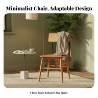 Hardwood Wood Construction Nordic design Desk Chair adaptable Use Upholstered Wooden Side Chair Easy Assembly Dining Seat Ergonomic Design for Homeowners, Restaurant Owners, Study Room, Home Office, Kitchen, Bedroom