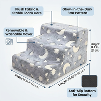 Dog Steps Stairs Bed Non-Slip Pet Small Dogs, Dog Steps for Elderly Dogs, Glow in the Dark Pet Stairs, Pet Stairs Small Dogs, Dog Steps for Home Use