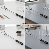 Adjustable Crucible Tongs Heat-Resistant Clamping Tool with Locking Screw Sturdy Crucible Holder Long-Reach for Metal Casting