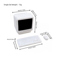 Realistic Look Retro Desktop Computer Model High Intricate Dollhouse Computer Set Plastic Miniature Electronics