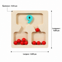 Wooden educational math game, arithmetic educational toy for children aged 4 to 6 years, learning numbers and calculation