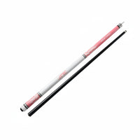 Silver-Toned Trim Pink and White Cue Stick Decorative Graphics Fiberglass Billiard Cue Slim Sports Gear Straight