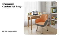 Ergonomic Support Adjustable Student Stool Comfortable Cushion Desk Chair Stable Base Study Seat Anti-Slip Pads for Students, Girls, Parents, Homework, Home, Bedroom, Homeschooling