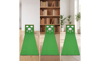 Indoor Golf Putting Mat with Wooden Base Portable Golf Putting Green Foldable Sports Equipment Realistic for Golfers, Home, Garage, Backyard