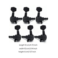 6 Pieces Closed-Gear Guitar Locking Tuners Precision Guitar Tuning Machines with Sealed Housing Easy to Install Locking Tuner Accurate for Guitarists, Luthier