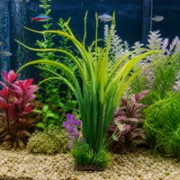 Aquarium Plastic Artificial Plant Ornament for Fish Tank Decoration