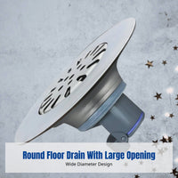 Round Floor Drain, Large Diameter, Bathroom Sewer, Anti-Odor, Universal, Renovation
