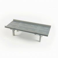 Elevated Bridge Model Section Miniature Roadway Model with Support Legs Modular Textured for Architectural Display