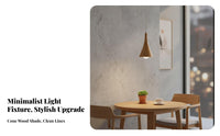 Minimalist Design Wooden Hanging Light Adjustable Height Wood Hanging Light Dimmable Nordic Design Droplight for Business Owners, Interior Designers, Restaurant, Bar Counter, Dining Room, Bedroom
