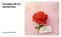 Pipe Cleaner Carnation Bright Colors Chenille Stem Flower Thick and Soft Handmade Soft-Textured Carnation for Family Appreciation Day