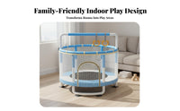 Kids Jumping Bed with Enclosure Anti-Tip Design Young Child Children's Jumping Bed with Net Quiet for Home Use, Playroom