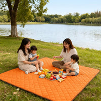 Picnic Blanket and Play Mat for Kids, Extra Large Waterproof Camping and Outdoor Mat, Cartoon Animals and Tents Design, 300x200cm Beach Blanket