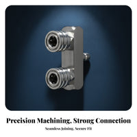 Compact Pressure Washer Adapter Rectangular Body 1/4 Inch Washer Adapter Silver Finish 1/4 NPT Coupler
