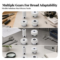 4 Pieces Wear-Resistant Sewing Machine Gear Set Precision Drive Gear Set White