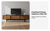 Vintage Television Cabinet Multi-Functional Wooden Storage Console with Drawers Wood Sideboard Cabinet for Interior Design Enthusiasts, Homeowners