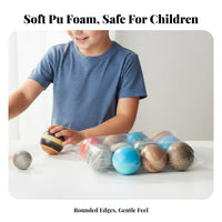 Mini Foam Globe Sphere Soft Globe Ball Compressible for Fidgeters, Kids, Desk Play, Classroom