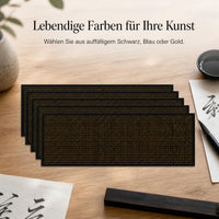 Thickened Xuan Paper with Grid Lines for Calligraphy Practice and Creation, Semi-Sized, Blue/Black