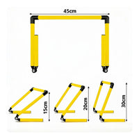 Long-Lasting Adjustable Agility Hurdles Lightweight Soccer Agility Hurdle Easy Assembly Adjustable Training Hurdle All-In-Single for Children, Athletes, Field, Track, Schoolyard
