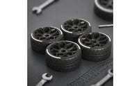 4 Pieces RC Tires with Rims Sturdy Wheel and Tire Set Stable