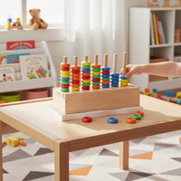 Color Sorting Assembling Rings Logical Thinking Training Rainbow Assembling Rings Wooden Disc Pile Organizer Educational