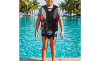 Kids Life Vest with Buckles Buoyant Boating Life Jacket with Zipper Swim Vest with Crotch Strap Secure Buoyancy Aid Adjustable