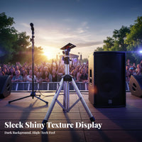 Speaker Tripod Stand Entirely Metal Construction Tripod Speaker Stand Portable Audio Equipment Accessory for Artists, DJs, Outdoor, Karaoke