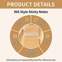 Sticky Notes Paper 80 Sheets Self Memo Pads for Office Desk Students, Tearable Reminder for School Supplies