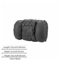 Perforated Car Headrest Pillow Padded Faux Leather Headrest Pillow Stitched Panel Adjustable Seat Cushion for Driving