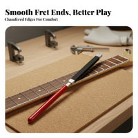 Replaceable Sandpaper Guitar Fret Beveling File Time Saving Fretboard Border Sanding Tool Long-Lasting for Luthiers, Guitarists, Fretwork