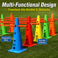 2 Pack 48cm PE Sports Cones, Customizable Marker Cones for Football Coaches, Stackable Agility, Outdoor Use