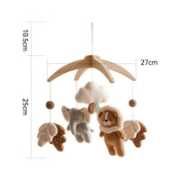 Wooden Crib Mobile Arched Frame Wooden Infant Present Idea Nursery Bed for Pram