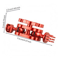 Double-Ball-Joint Mount Compact Articulated Bracket Balanced Hardware