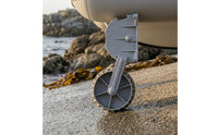 2 Pieces Deployment Trolley Wheel Set Foldable Folding Boat Trolley Wheel Portable for Boating