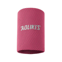 Wrist Sweatband Cool-Feel Sports Wristband with Logo Stretch Band Lightweight for Runners, Running, Gym