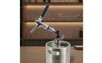 Polished Beer Keg Coupler with Lever Handle Compact Beer Tap with Handle Mechanical Keg Tap Commercial-Grade for Homebrewers