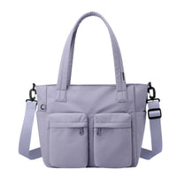 Utility Tote Bag with Pockets Multifunctional Tote Bag with Crossbody Strap Multiple Pocket Carryall for Commuters, Students, Work, Travel, School