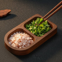Wooden Condiment Dish Sturdy Sauce Dish Compact Dipping Bowl Mini for Barbecue