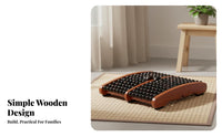 Beaded Foot Solid Wood Construction Wooden Foot Roller Personal Care Item for Elderly, Office Workers, Under Desk