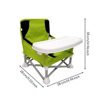Foldable Kids Chair Metal Frame Children's Tray Chair Cross-Supported