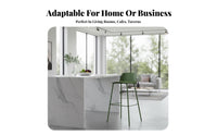 Modern Design Minimalist Bar Stool Sturdy and Long-Lasting Counter Chair High Load-Bearing Capacity Seating Furniture Ergonomic Seat for Cafe Owners, Homeowners, Adults, Reception Desk, Restaurant, Kitchen Island, Dining Room