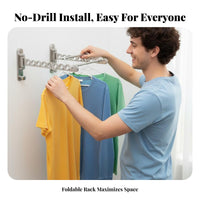 Accordion Clothes Airer Foldable Drying Rack Folding Space-Saving for Homeowners, Parents, Balcony, Bathroom, Garage