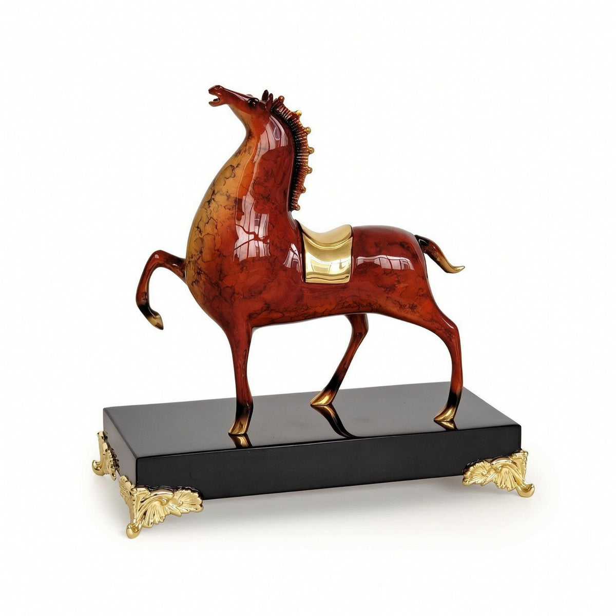 Horse Figurine with Base Tabletop Horse Figurine Equestrian for Entryway, Office