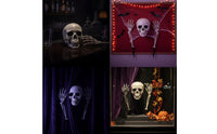 3 Pieces Bone-Colored Skull and Skeleton Arms Outdoor Skeleton Arm Stakes Spooky Halloween Lawn Stakes Scary