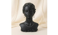 Short Sculpted Hair Earring Display Bust Matte Finish Necklace Display Mannequin Hard PVC Head Bust Mannequin Hollow