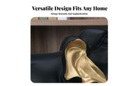 Light Luxury Design Black and Gold Elephant Statue Premium Quality Thai Design Elephant Ornament Fine Craftsmanship for Office, Coffee Table