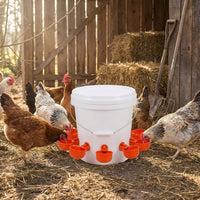 Chicken Waterer for Hobby Chicken Keepers, Chick Waterer 9kg with Hole Opener, Bird Waterer for Garden, Durable Waterer Bowl