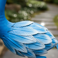 2 Pieces Lifelike Metal Flamingo Statue Weather-Resistant Flamingo Statue Handmade for Garden