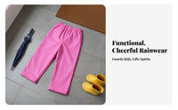 children's Rain Trousers Mud Resistant Kids Waterproof Overpants Wear-Resistant Young Child Water-Resistant Pants for Young Children, Boys, Rainy Days